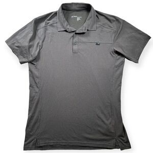 Arc’teryx Gray Polo Shirt Large Relaxed Fit Captive‎ Short Sleeve - Read
